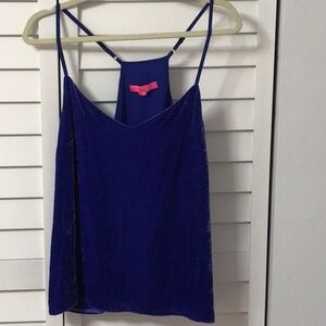 Lilly Pulitzer velvet spaghetti strap top